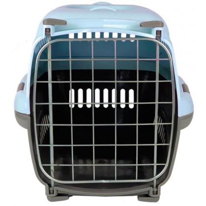 Переноска для животных "Турне" с металлической дверцей, 42*29*29,5см, голубая-1