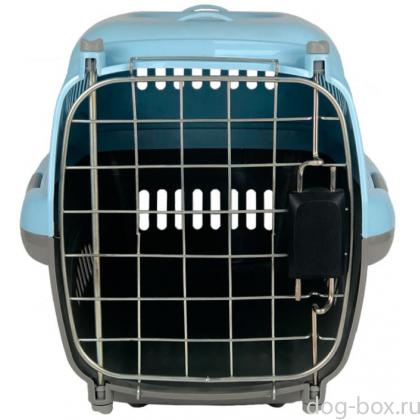 Переноска для животных "Турне" Авиа с металлической дверцей, 42*29*29,5см, голубая-0