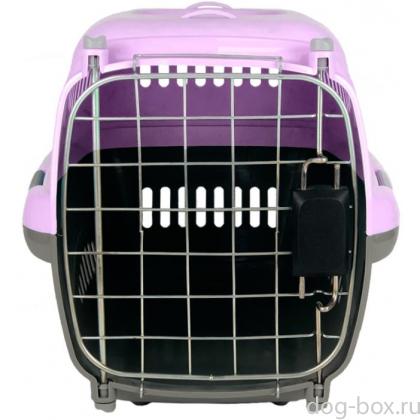 Переноска для животных "Турне" Авиа с металлической дверцей, 42*29*29,5см, фиолетовая-0