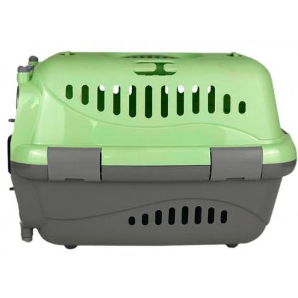 Переноска для животных "Турне" с металлической дверцей, 54,5*36*34см, зеленая-1