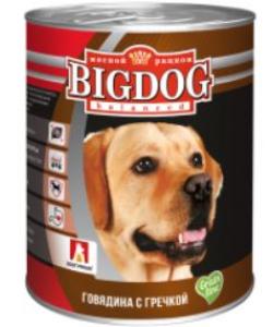 Консервы для собак «БигДог», говядина с гречкой