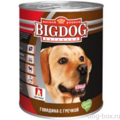 Консервы для собак «БигДог», говядина с гречкой-0