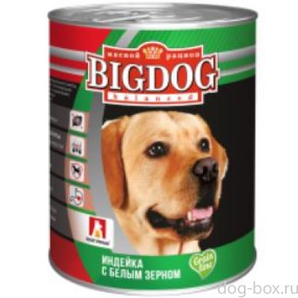 Консервы для собак «БигДог», индейка с белым зерном-0