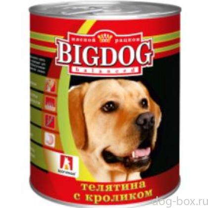 Консервы для собак «БигДог», телятина с кроликом-0