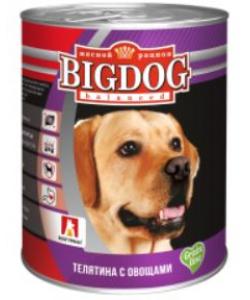 Консервы для собак «БигДог», телятина с овощами