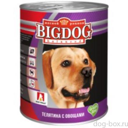 Консервы для собак «БигДог», телятина с овощами-0