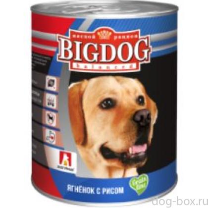 Консервы для собак «БигДог» ягненок с рисом-0