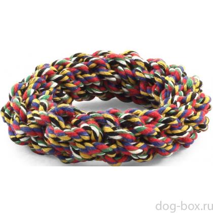Игрушка для собак "Веревка-плетеное кольцо", 11,5см-0