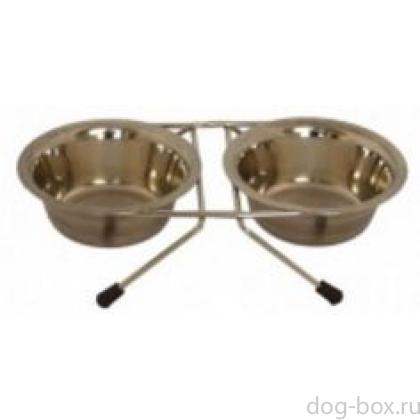Две миски на поставке, 13см, 2 х 0,35 л-0