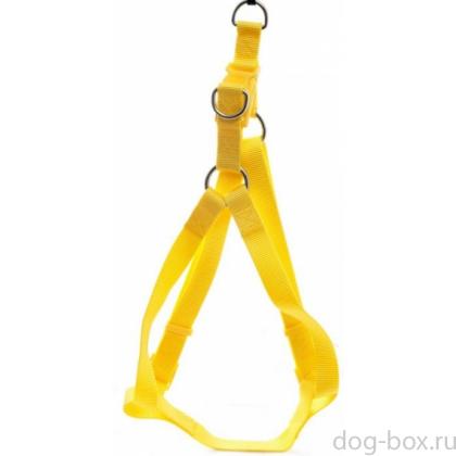 Нейлоновая шлейка 10мм-26-40см желтая-0