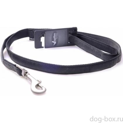 Поводок, искусственная кожа 15мм-120см, черный-0