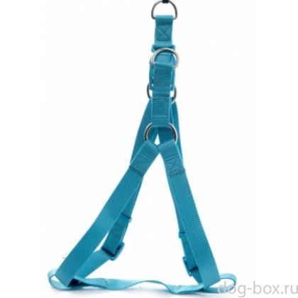Нейлоновая шлейка 10мм-26-40см, бирюзовая-0