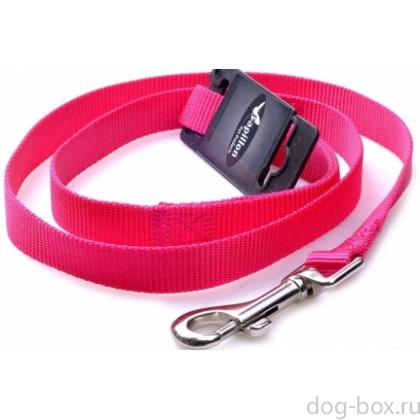 Нейлоновый поводок 10мм-120 см, розовый -0