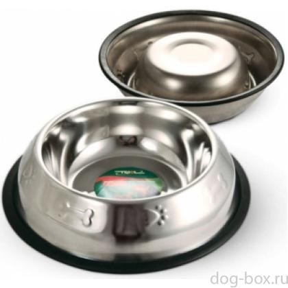 Миска металлическая на резинке, с рисунком  (1552)-0