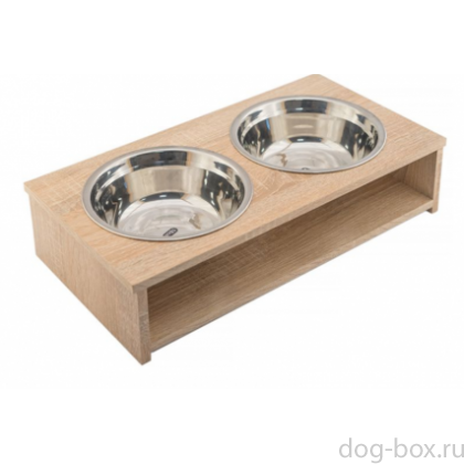 Кормушка для животных, двойная ламинат ДУБ сонома-0