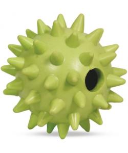 Игрушка для собак из ц/литой резины. Мяч с большими шипами с отверстием 9см (BW327)