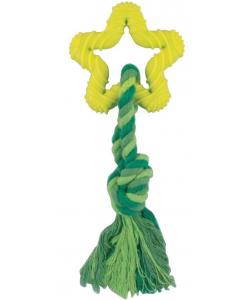 Игрушка для собак из ц/литой резины. Звездочка с веревкой, 7,5*18 см (BW0661)