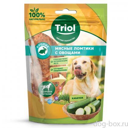 Мясные ломтики из кролика с кабачком для собак-0