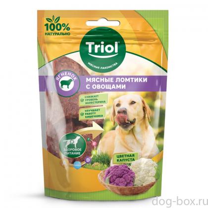 Мясные ломтики из ягненка с цветной капустой для собак-0