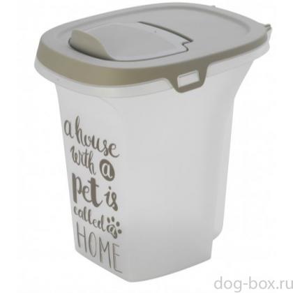  Контейнер для корма малый Pet Wisdom, 6 л, серый-0