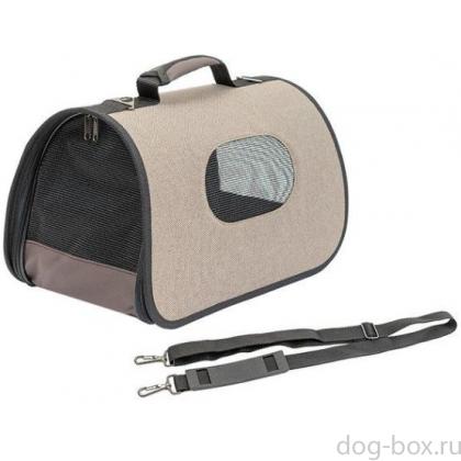 Сумка-переноска жёсткая серия ПРОМЕНАД с карманом бежевая-0