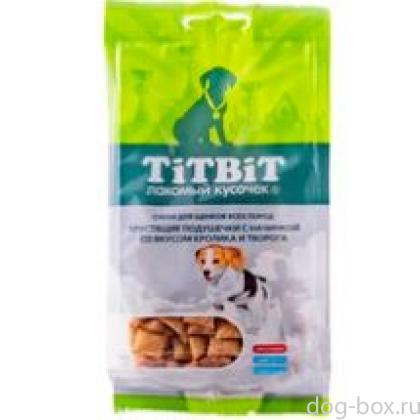 Хрустящие подушечки для Щенков с начинкой со вкусом кролика и творога-0