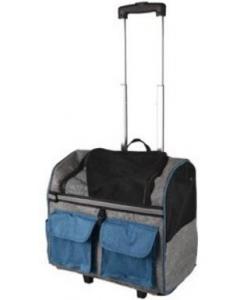 Сумка-рюкзак для животных на колесах KIARA двойная, 45*29*45см, синяя