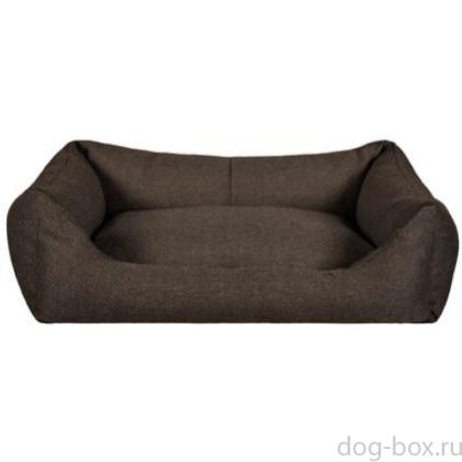 Лежак "Ротонд" прямоугольный с подушкой, шоколад, 55*40*18см-0