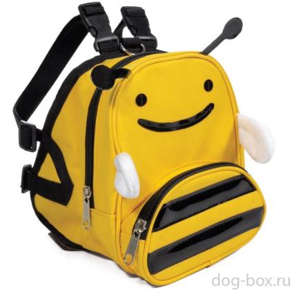 Рюкзак-шлейка MINI DOGS для собак мелких пород "Пчелка" М, 17*15*17см, обхват груди 45-55см -0