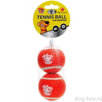 Игрушка для собак Теннисные мячики с пищалкой 7.5см,  2шт.-0