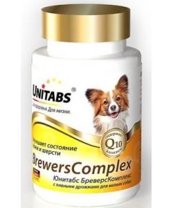 BrewersComplex Витамины с пивными дрожжами для собак мелких пород, 100 таб.
