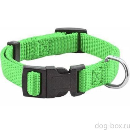 Ошейник Сити салатовый 15мм, обхват 25-35см -0