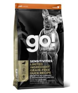 Корм GO! беззерновой для щенков и собак с цельной уткой для чувствительного пищеварения, Sensitivity + Shine Duck Dog Recipe, Grain Free, Potato Free