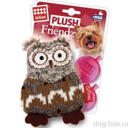 Игрушки для собак Сова с пищалкой, 10см (75387)-0