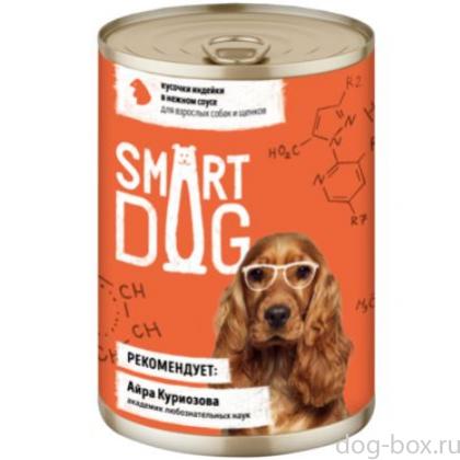 Консервы для взрослых собак и щенков кусочки индейки в нежном соусе-0