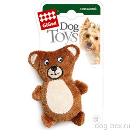 Игрушка для собак Мишка с пищалкой 10 см (75023)-0