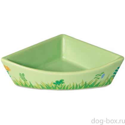 Миска керамическая угловая "Полянка", 0,045л-0