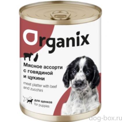 Консервы для щенков Мясное ассорти с говядиной и цукини-0