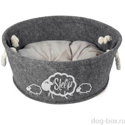 Лежанка круглая "Лукошко Мини", d39*17см, войлок-0