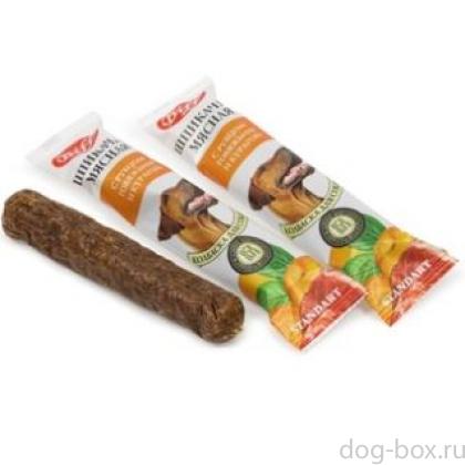 Шпикачка для собак Biff с говяжьим рубцом и курагой, 1 шт.-0