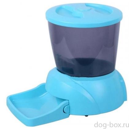 Автокормушка на 2 кг корма для кошек и мелких пород собак голубая PF7B-0