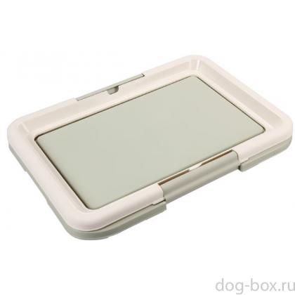 Туалет для собак с фиксатором 63*49*4см, оливковый (Р586А)-0