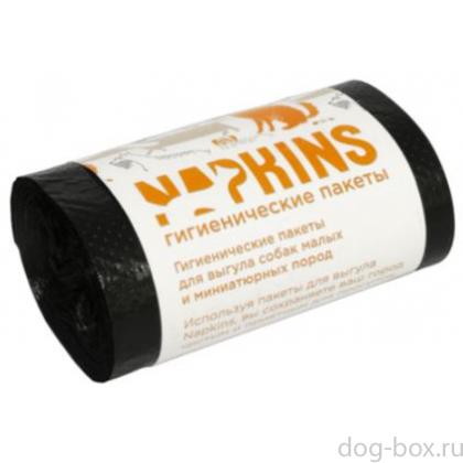 Пакеты гигиенические для выгула собак, малых и миниатюрных пород, черные, 20шт.-0