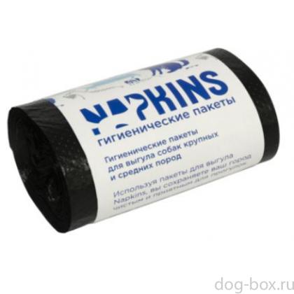 Пакеты гигиенические для выгула собак средних и крупных пород, черные, 20шт.-0