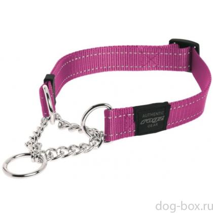 Полуудавка строгая серия "Utility", размер XL (45-70 см), ширина 2,5 см,  розовая-0