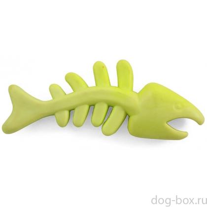 Игрушка для собак из ц/литой резины. "Скелет рыбы" 13 см (BW0095)-0