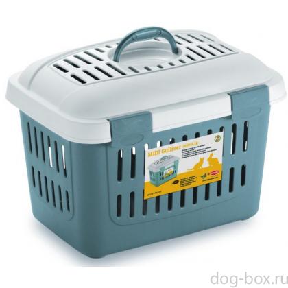 Переноска MIDI Gulliver синяя (до 5 кг), 45*33*33 см-0