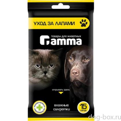 Влажные салфетки "Уход за лапами", 15шт.-0