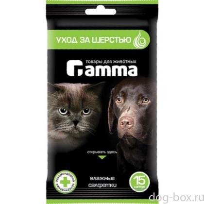 Влажные салфетки "Уход за шерстью", 15шт.-0