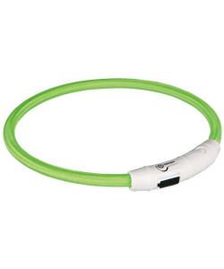 Ошейник мигающий с USB зарядкой, для собак, L–XL: 65 см, зеленый (12702)